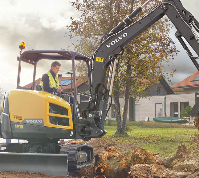 Grademextrix Machine Control with a Volvo excavator