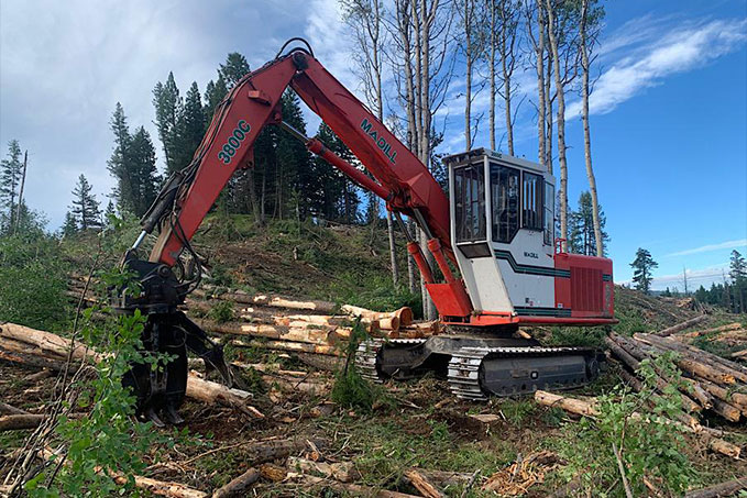 Madill log loader Nors Equipment consignment