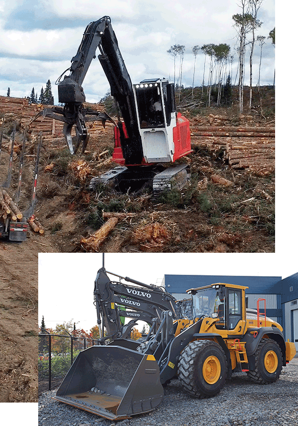 Nors Equipment timber jack and volvo excavator