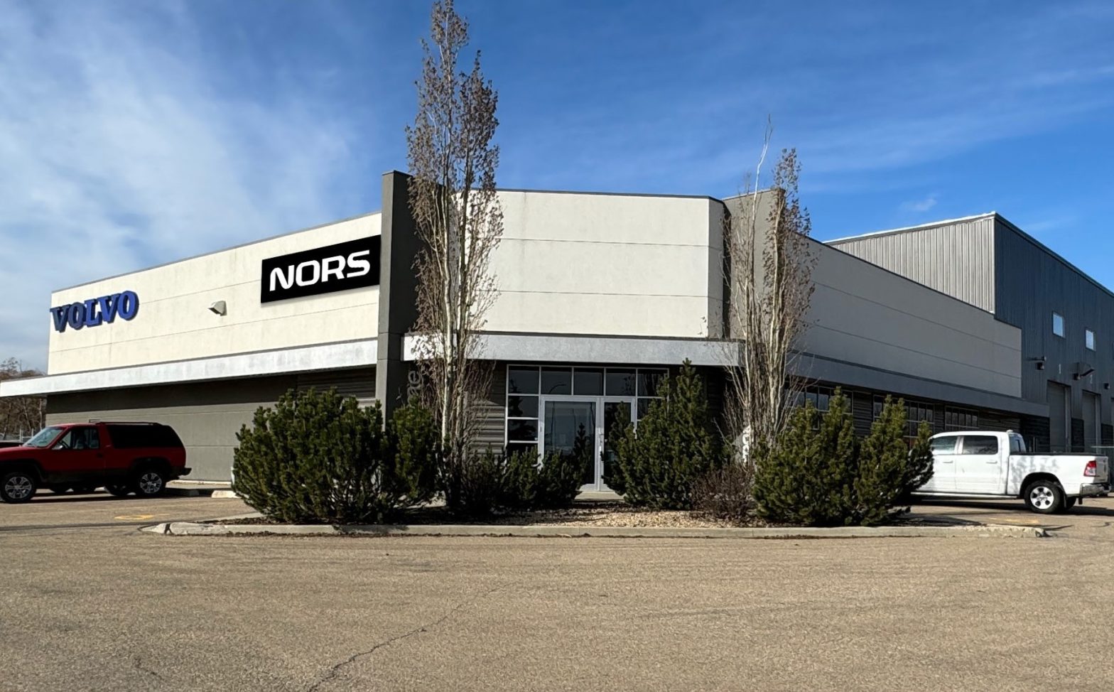 Nors Red Deer, heavy equipment dealership, building exterior