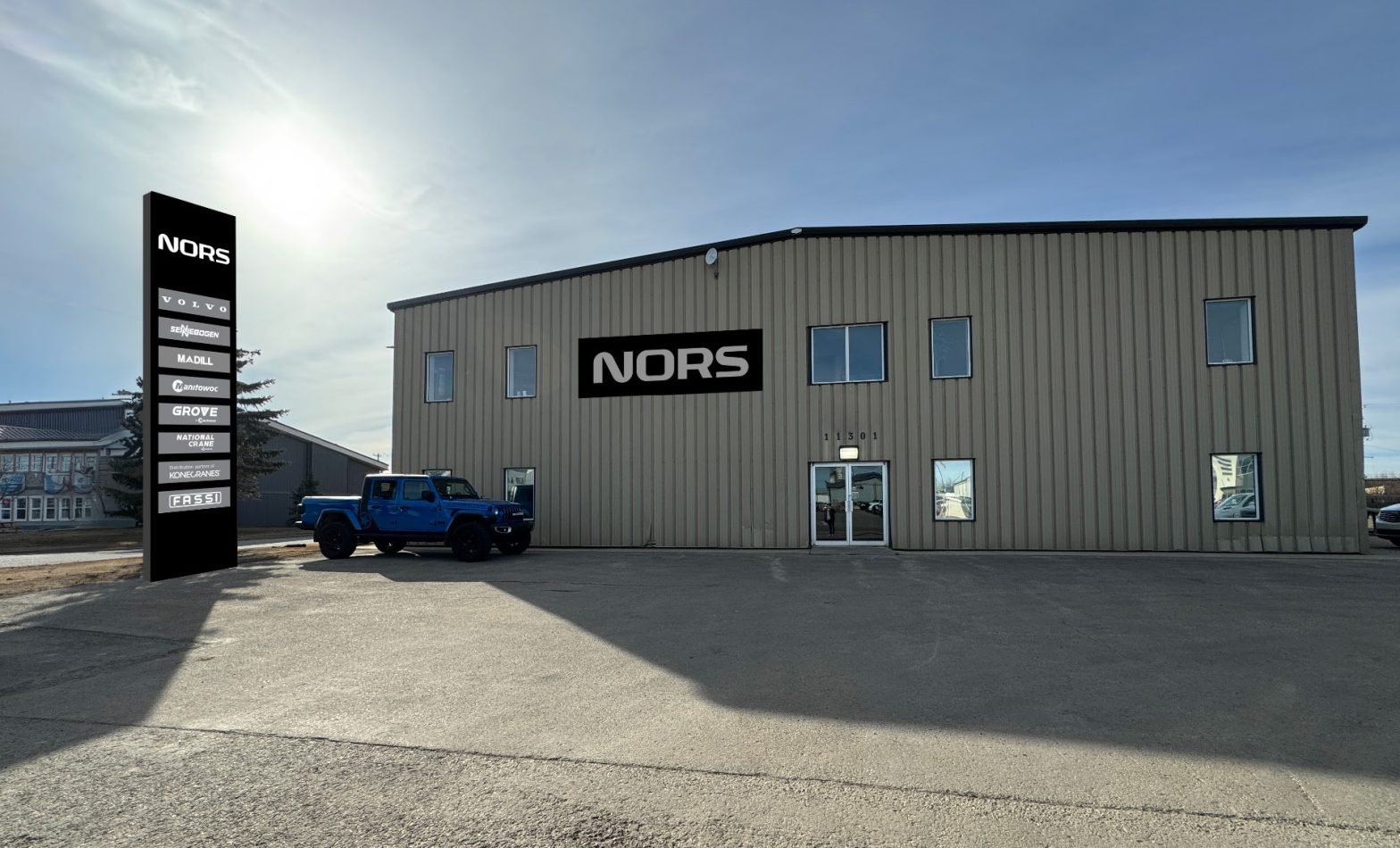 Nors Grande Prairie, heavy equipment dealer, building exterior